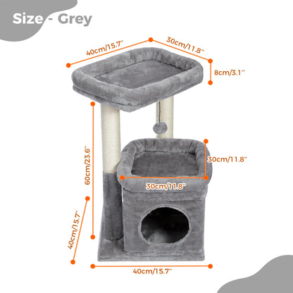 Multi-Level Cat Tree Tower with Scratching Pad