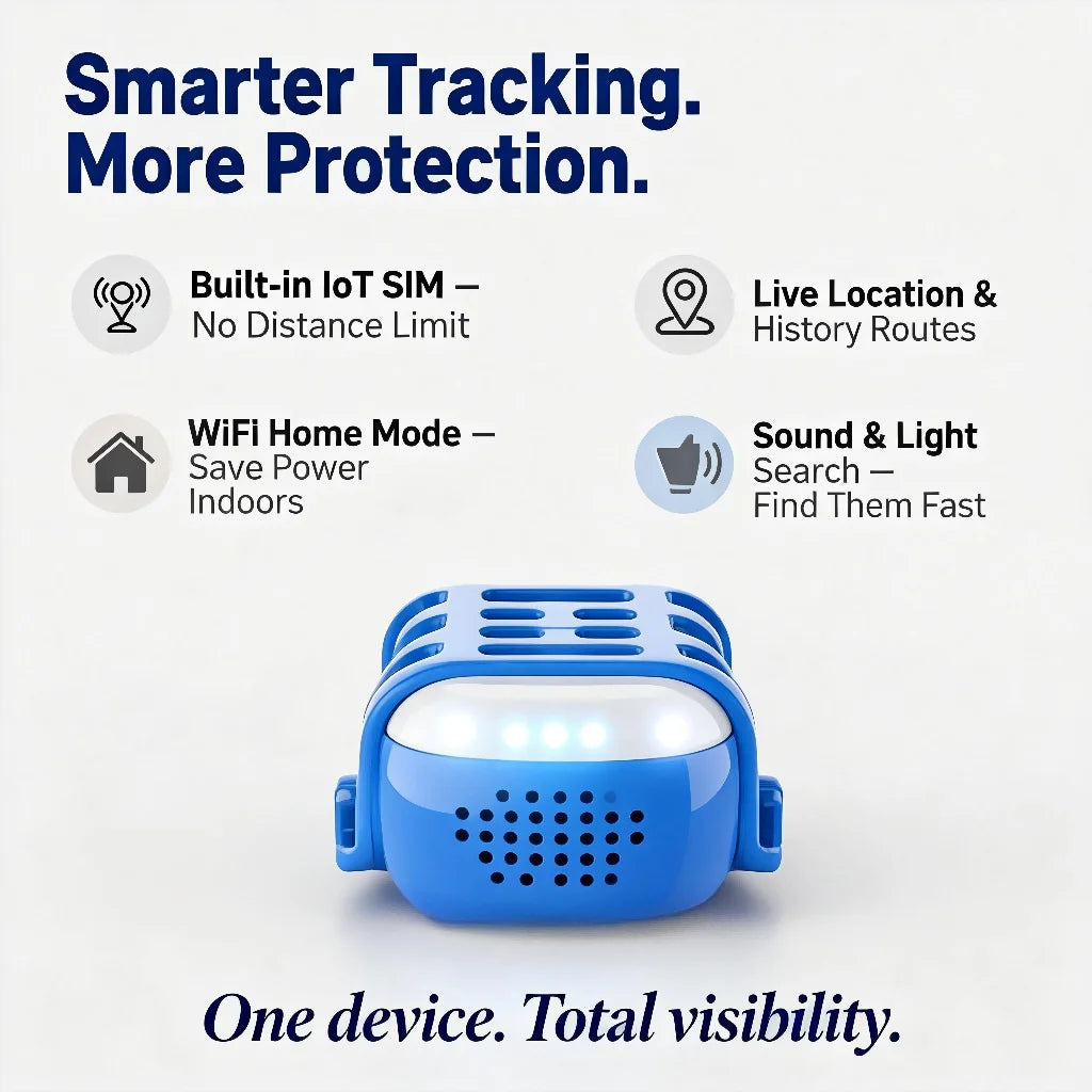 GPS Pet Tracker for Dogs Cats Real Time Tracking Unlimited Distance - QR Code Anti-Lost Locator with SIM - Subscription Required