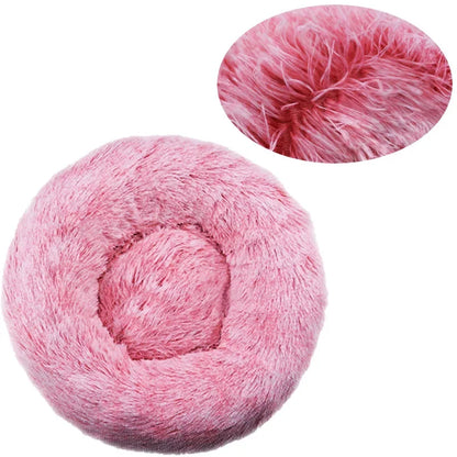 Round Pet Plush Bed for Sm, Med and Large Dogs, Super Soft Cat Beds