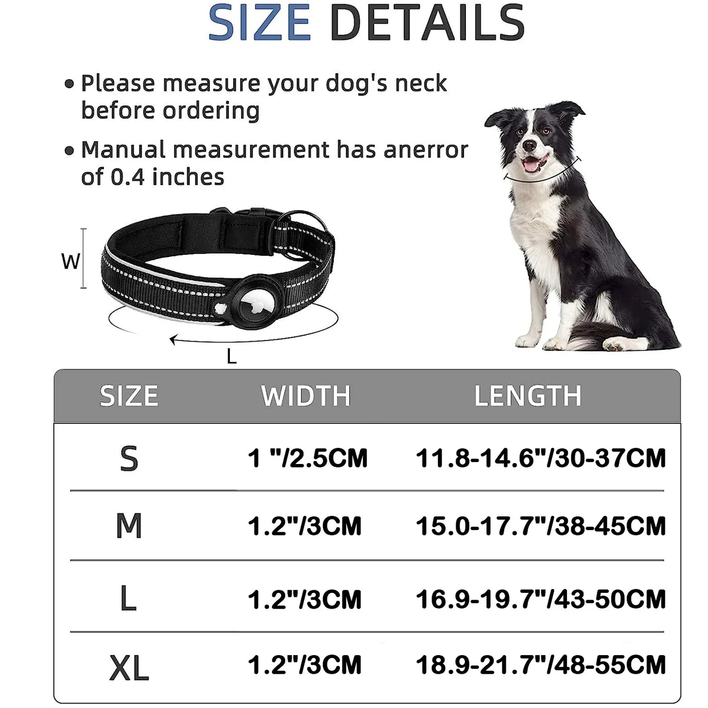 Apple Airtag  Reflective Tracker WaterProof For Pet Dog Cat Dog