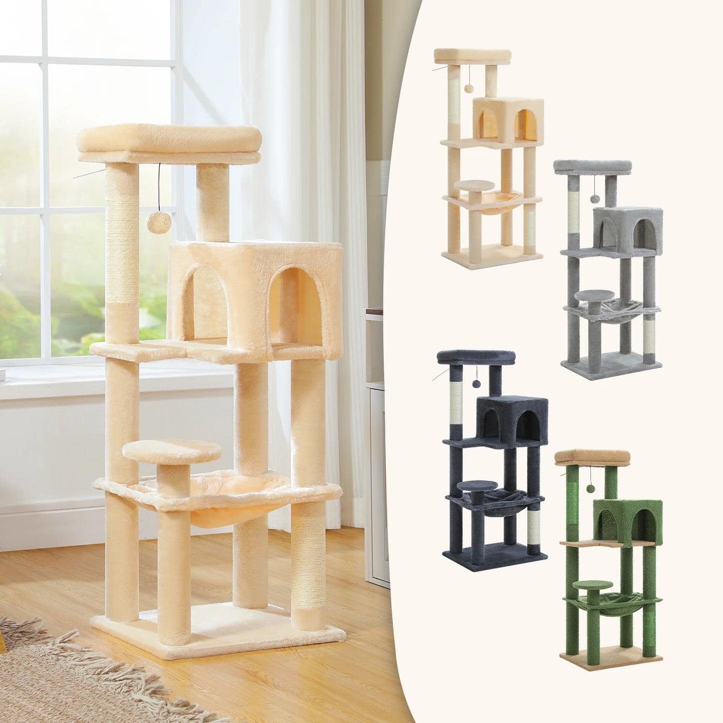 5-Level Cat Tree Tower with Top Perch