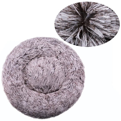 Round Pet Plush Bed for Sm, Med and Large Dogs, Super Soft Cat Beds