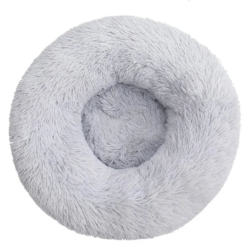 Round Pet Plush Bed for Sm, Med and Large Dogs, Super Soft Cat Beds