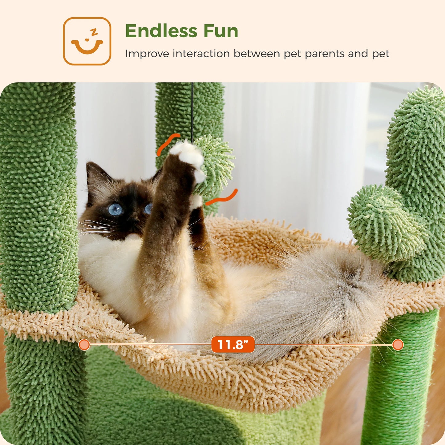 Cactus Cat Tree Tower, Cat Condo
