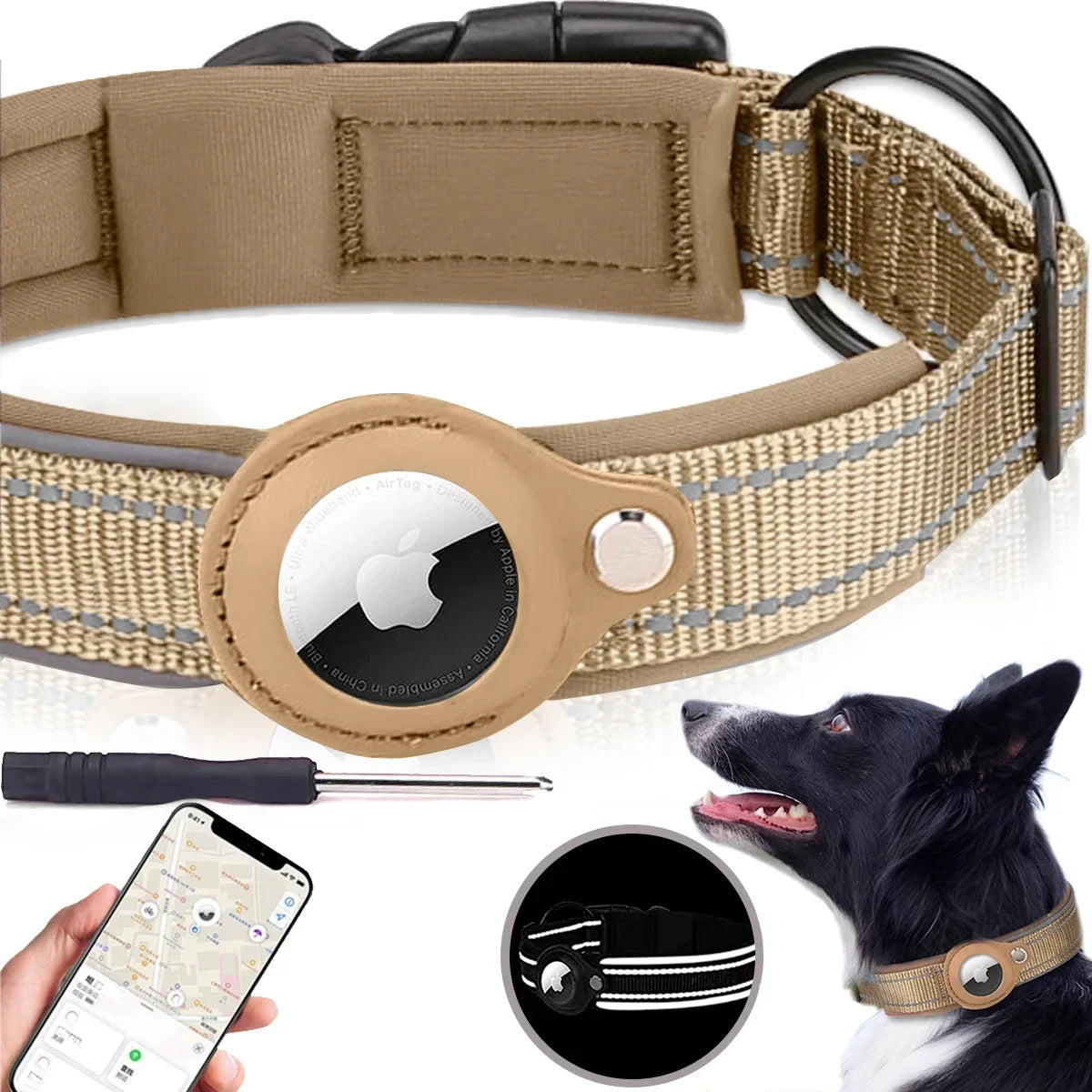 Apple Airtag  Reflective Tracker WaterProof For Pet Dog Cat Dog