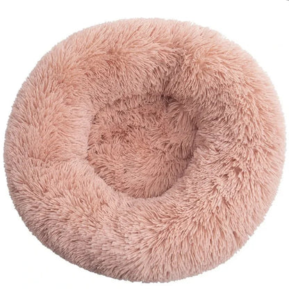 Round Pet Plush Bed for Sm, Med and Large Dogs, Super Soft Cat Beds