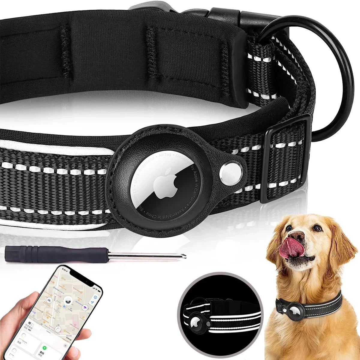 Apple Airtag  Reflective Tracker WaterProof For Pet Dog Cat Dog