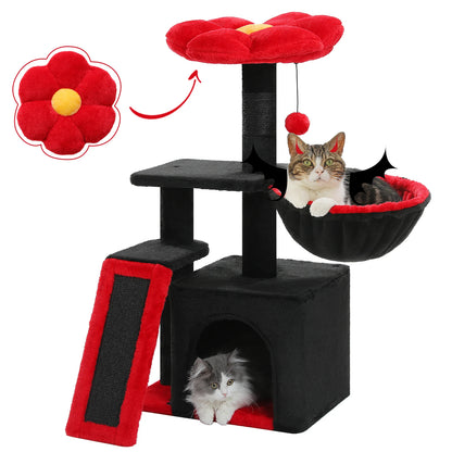 Small Cat Tree Cat Tower with Natural Sisal Scratching Post