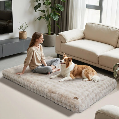 Ultra Plush Dog Bed - Soft Pet Cushion for Large Dogs
