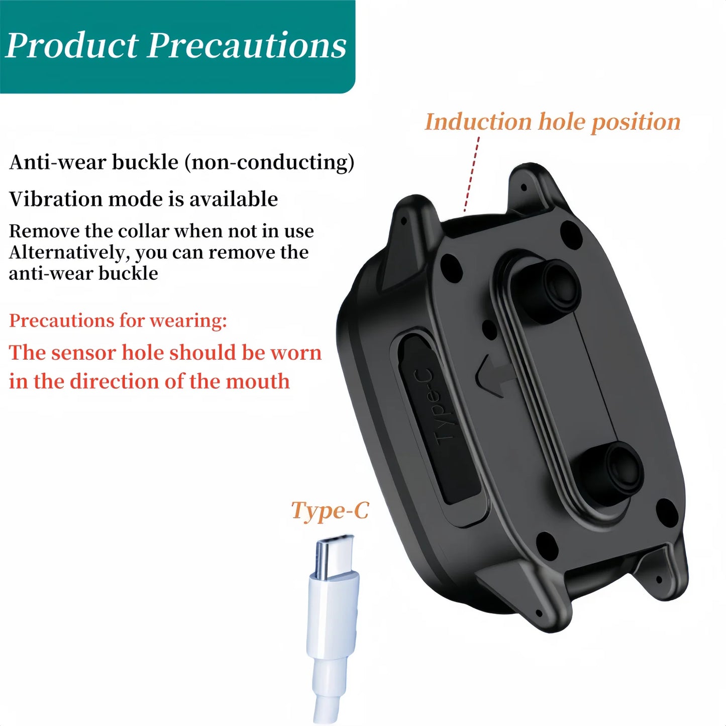 Dog Training Collar Anti-barking Collar Automatic Anti Bark Dog Collar USB Rechargeable Dog Trainer Electric Shock Beep