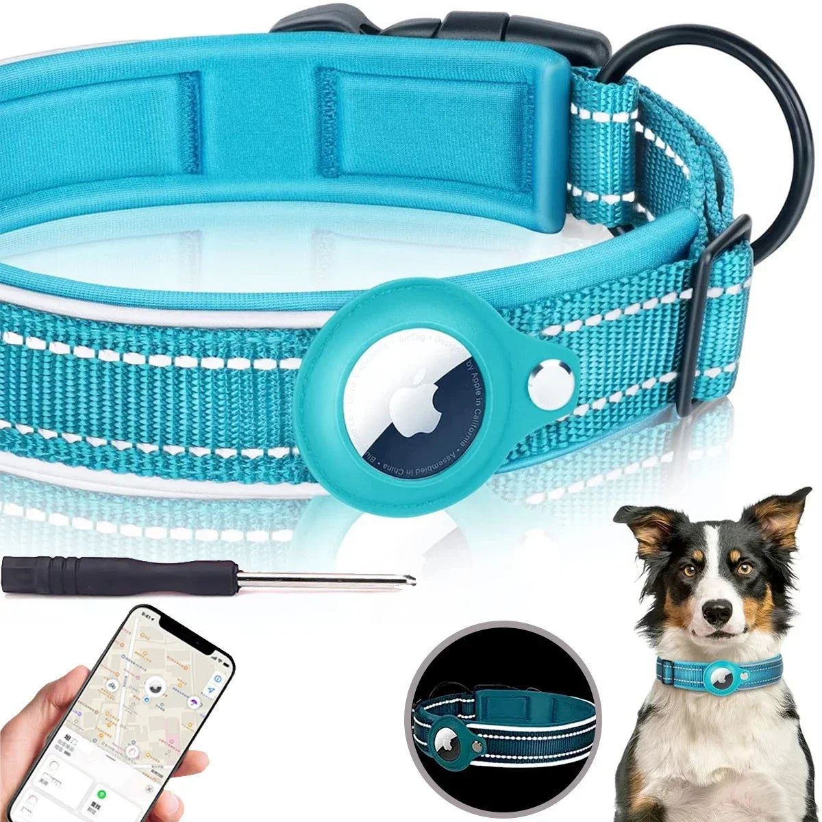 Apple Airtag  Reflective Tracker WaterProof For Pet Dog Cat Dog