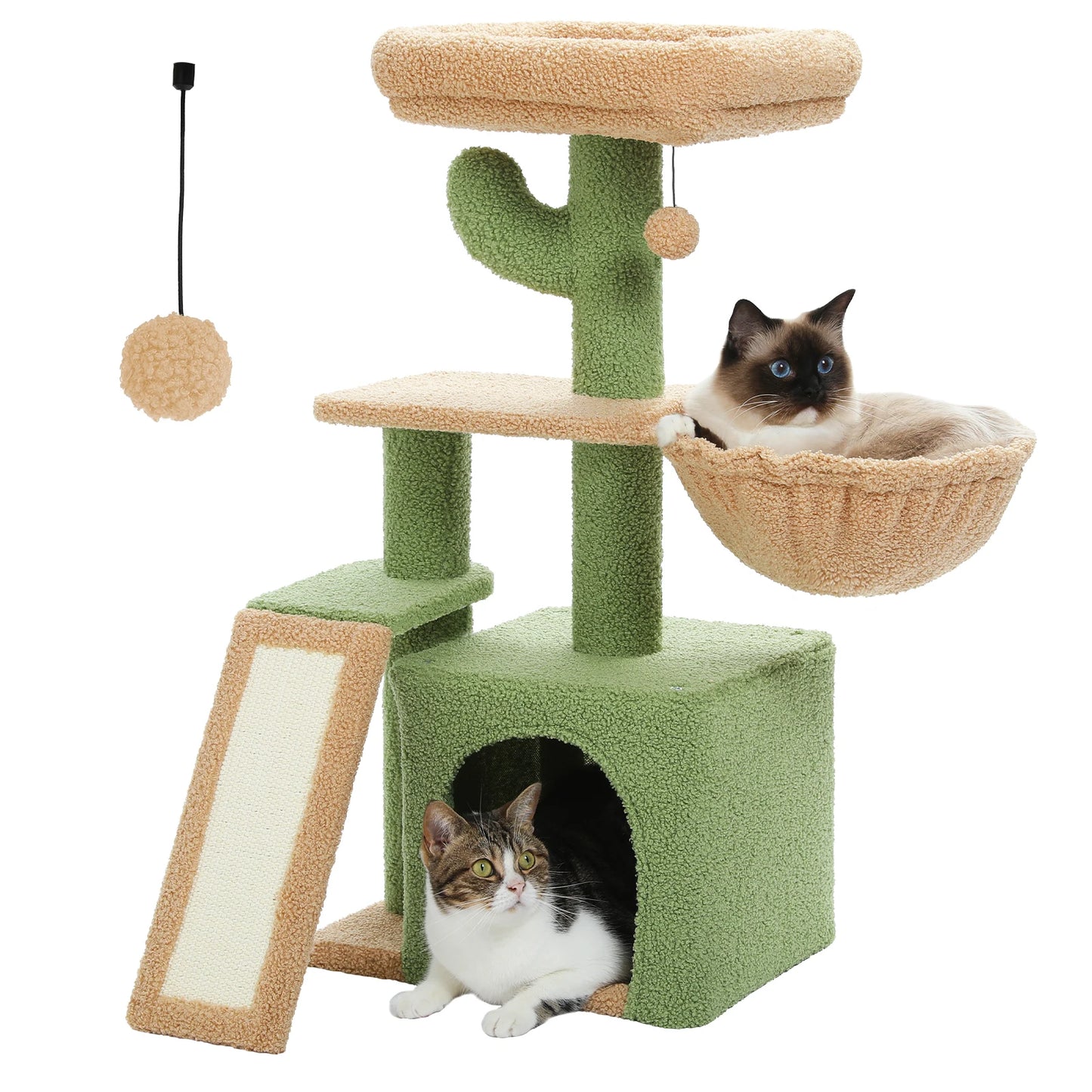 Small Cat Tree Cat Tower with Natural Sisal Scratching Post