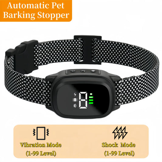 Waterproof Dog Bark Collar,Rechargeable Anti-Bark Collar ,Vibration, Training For Small, Medium Dog