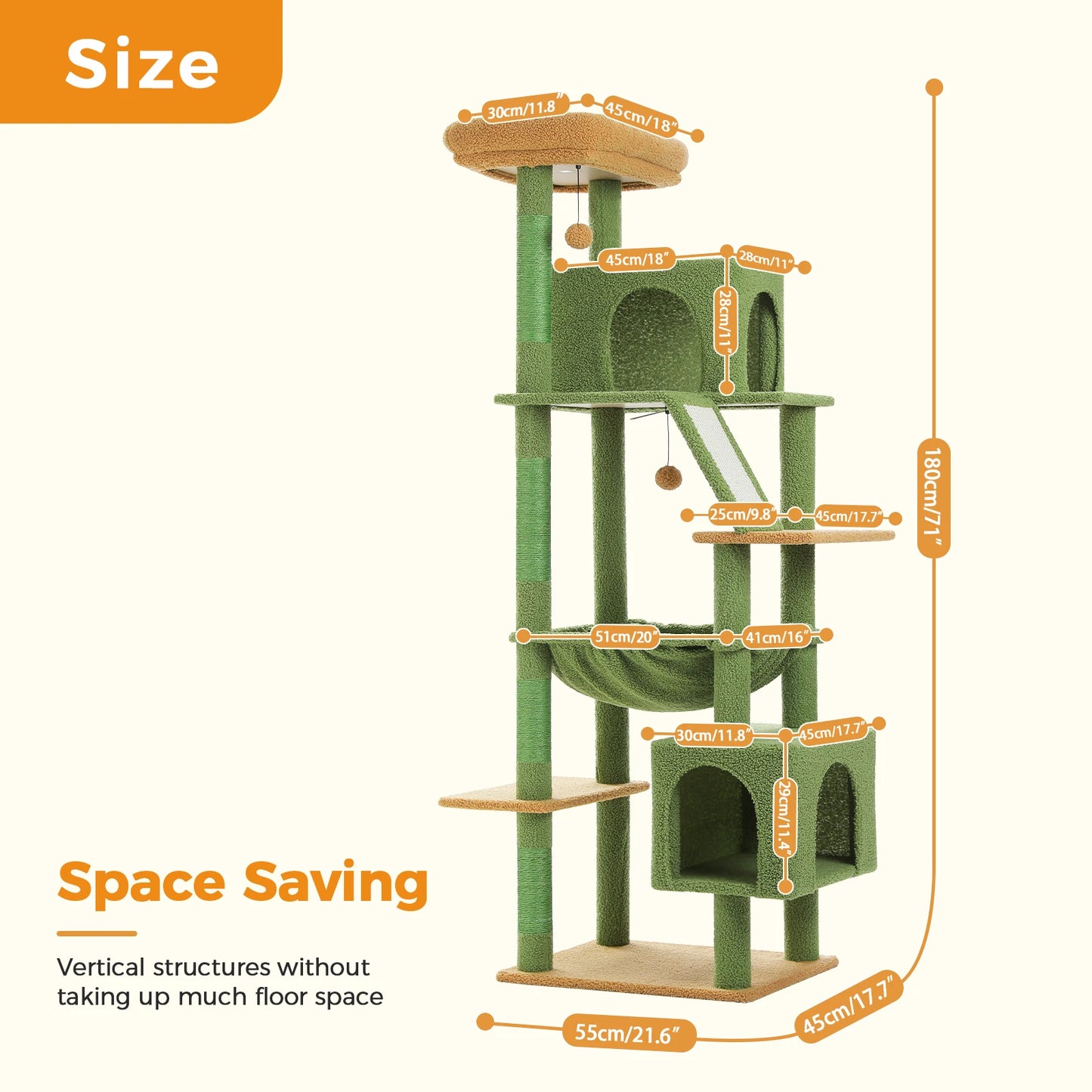 Large Cat Tree Tower with Scratching Post