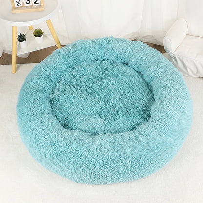 Large Round Plush Beds for Dogs & Cats