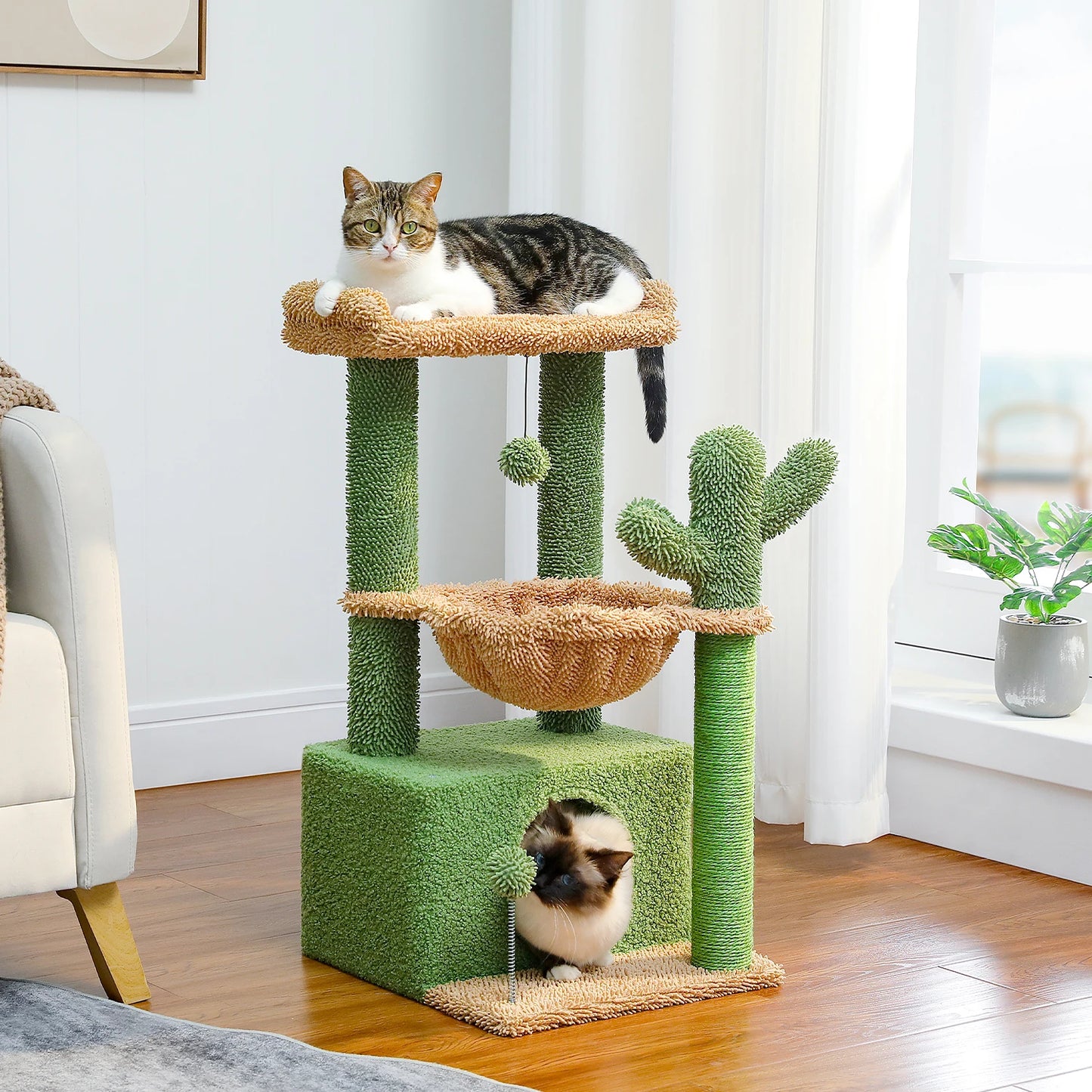 Cactus Cat Tree Tower, Cat Condo