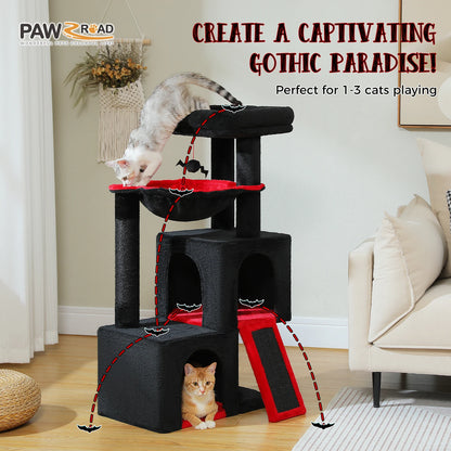 Multi-Level Cat Tree Tower with Scratching Pad