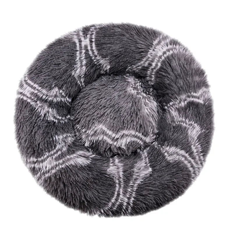 Round Pet Plush Bed for Sm, Med and Large Dogs, Super Soft Cat Beds