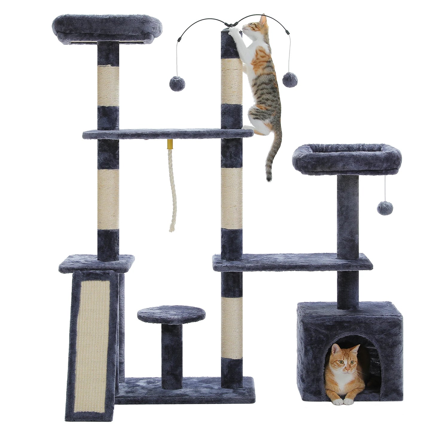 Cat Tree Tower with Cat's Favorite Perch -  Sisal Scratching Board