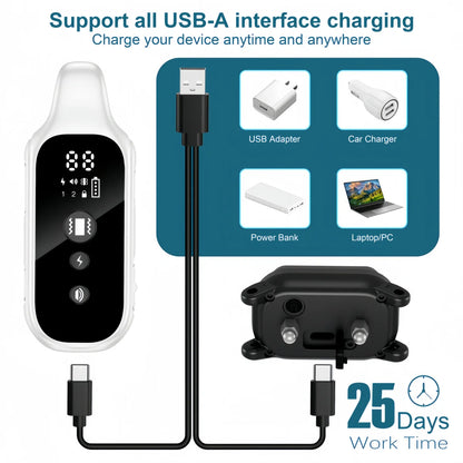 3300FT Remote Control Electric Dog Training Collar Waterproof  For 6-120lbs With Vibration