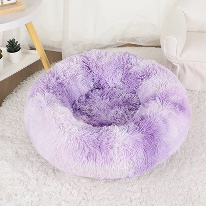 Large Round Plush Beds for Dogs & Cats