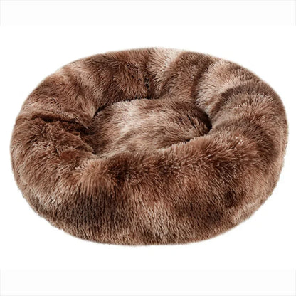 Round Pet Plush Bed for Sm, Med and Large Dogs, Super Soft Cat Beds