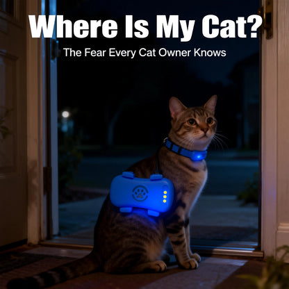 4G GPS Cat Dog Tracker Global Real-Time Pet Locator with SIM, WiFi Home Mode, Geo-Fence Alert, Lost Pet Finder, 10+ Days Battery