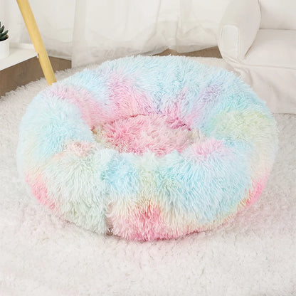 Large Round Plush Beds for Dogs & Cats