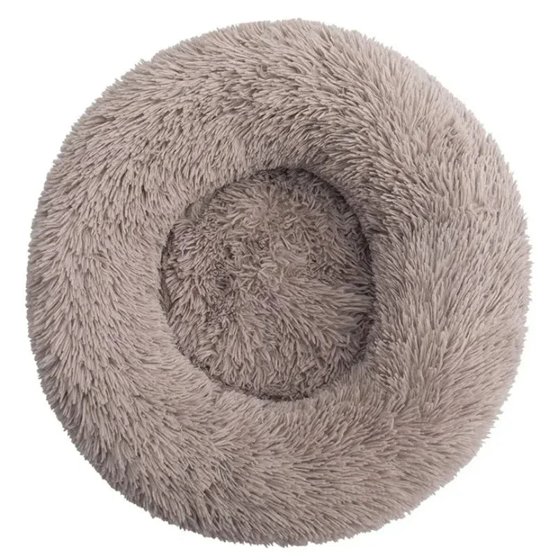 Round Pet Plush Bed for Sm, Med and Large Dogs, Super Soft Cat Beds