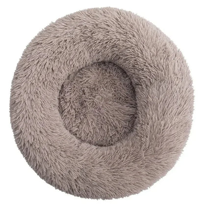 Round Pet Plush Bed for Sm, Med and Large Dogs, Super Soft Cat Beds