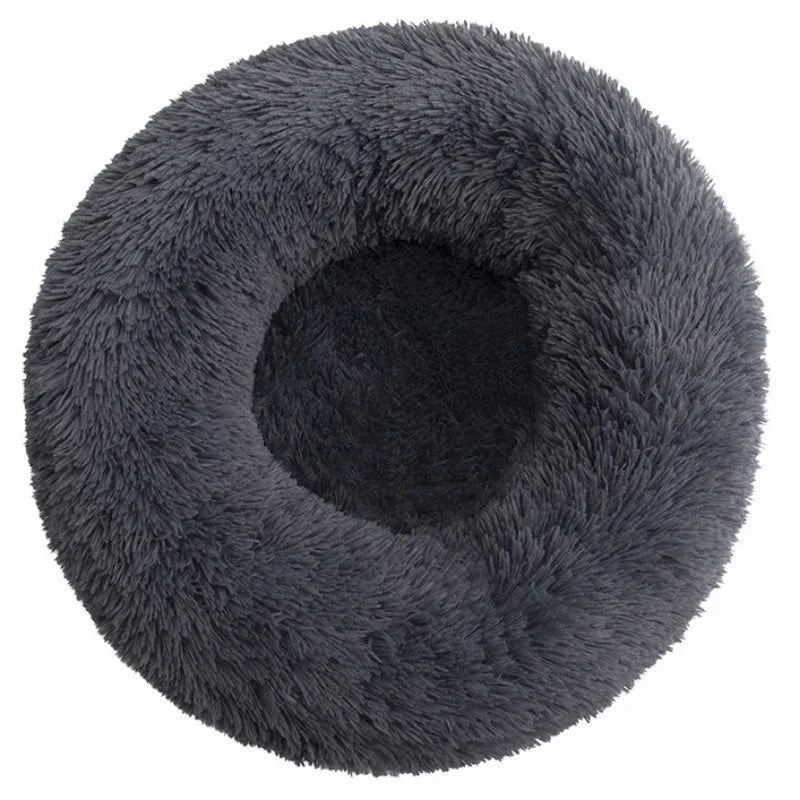 Round Pet Plush Bed for Sm, Med and Large Dogs, Super Soft Cat Beds