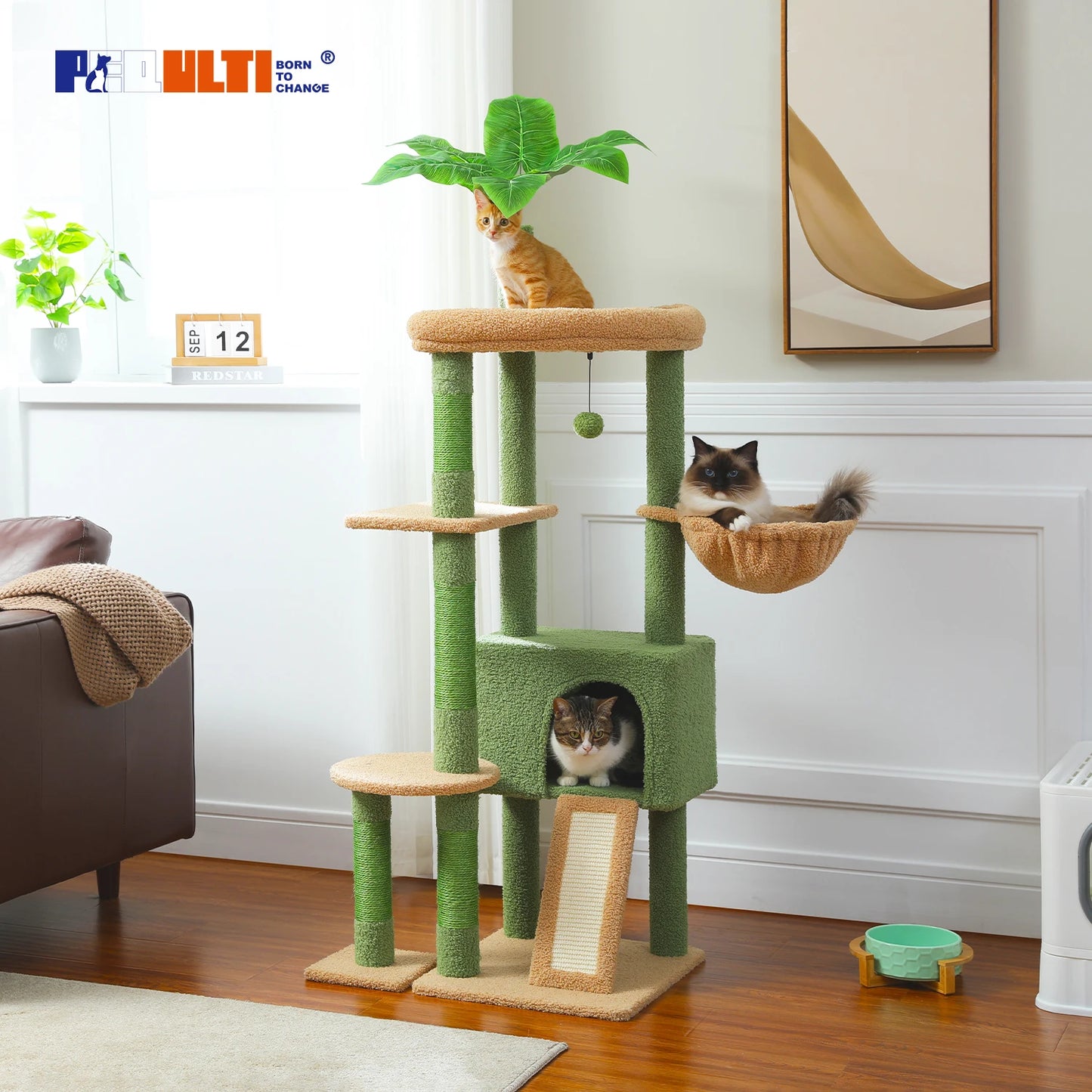 Large Cat Tree Tower for Indoor, Cat House, Cat Scratcher