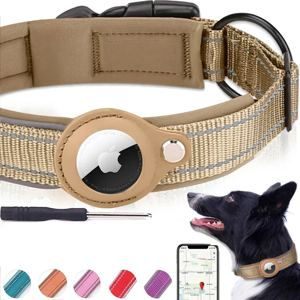 Apple Airtag  Reflective Tracker WaterProof For Pet Dog Cat Dog